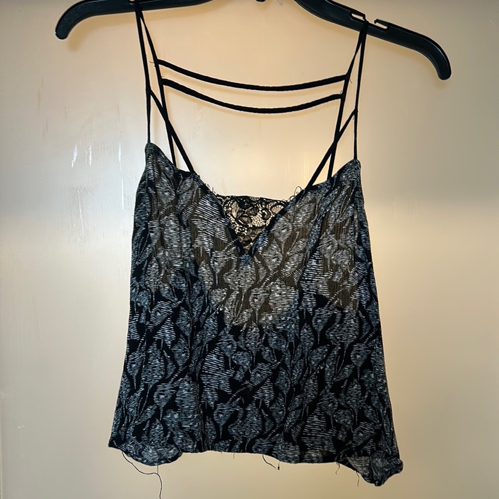 Distressed crop top